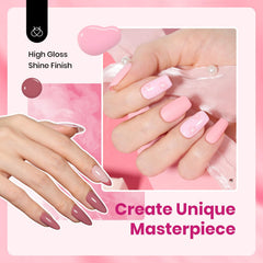 Beetles gel polish brush stroke on nails for precise color control