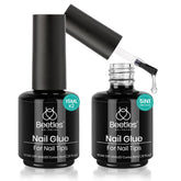 Beetles Gel Polish kit adhesión uñas 2x15ml, extensión rápida y adherente.