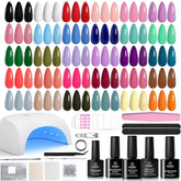 Beetles Gel Polish Kit with UV lamp for salon-quality nails at home.