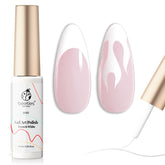 Beetles Gel Polish Línea espiral blanca para detalles precisos y acabado elegante.