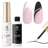 Beetles Gel Polish Liner Negro para delineados precisos en uñas.
