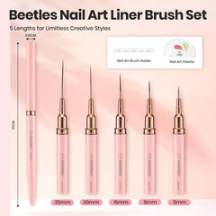 Beetles Gel Polish 5mm liner brush for fine lines and details