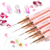 Beetles Gel Polish Nail Art Pens with palette holder showing organized setup for precise designs