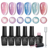 Beetles Gel Polish con efecto ojo de gato galaxia romántica para uñas deslumbrantes y duraderas.
