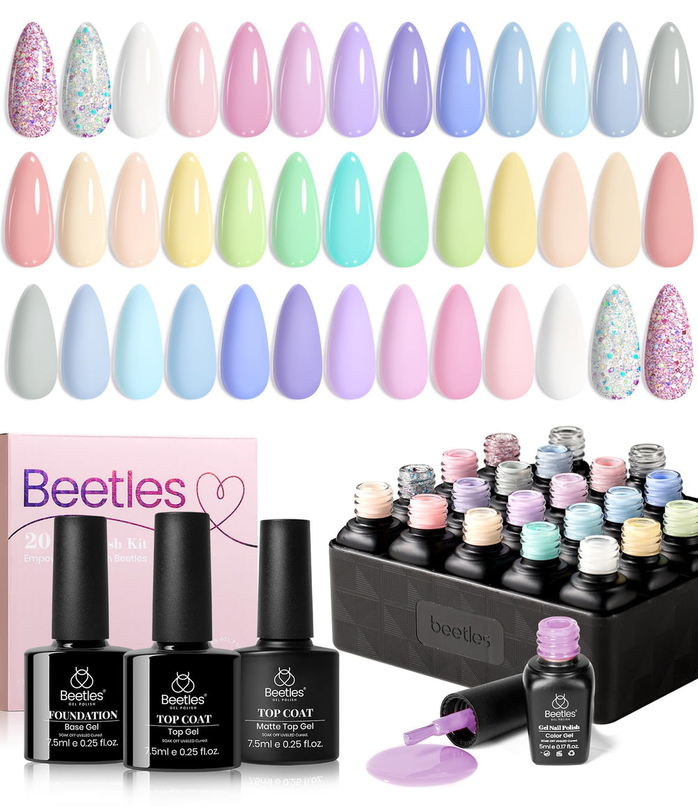 Beetles Gel Polish Set color bottles arranged for long-lasting nail looks