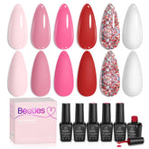 Beetles esmalte gel rosa suave colección primavera para uñas brillantes