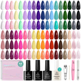 Beetles Gel Polish Set Spring colors on nails for seasonal looks.