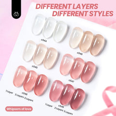 Beetles Gel Polish Whispers Love: botellas de 6 colores para estilos variados.