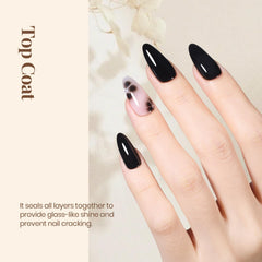 Beetles Gel Top Coat brush applicator delivering smooth coverage