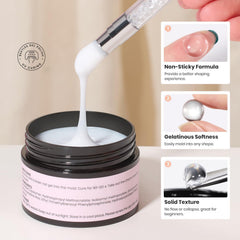 Beetles Gel Uñas cristales y perlas para detalles brillantes.