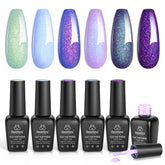 Beetles Glitter Gel Polish Kaleido Galaxy, lentejuelas brillantes para uñas, brillo duradero