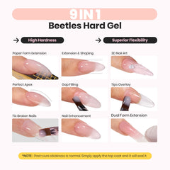 Beetles Hard Gel 100 forms enable precise nail shaping.