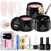 Beetles Hard Gel Nails Kit contents showing a versatile professional toolkit for sculpting extensions