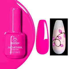 Beetles hot pink gel polish glow-in-the-dark finish for night nails