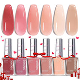 Beetles Jelly Nail Polish Set P186 six-shade bottle view for versatile color options