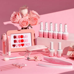 Beetles jelly pink cat eye polish allows layered nail art variety.