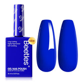 Beetles Laca Gel azul royal en botella, color intenso para manicura duradera