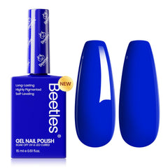 Beetles Laca Gel azul royal en botella, color intenso para manicura duradera