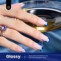 Muestra de color azul Noble Night de Beetles Gel