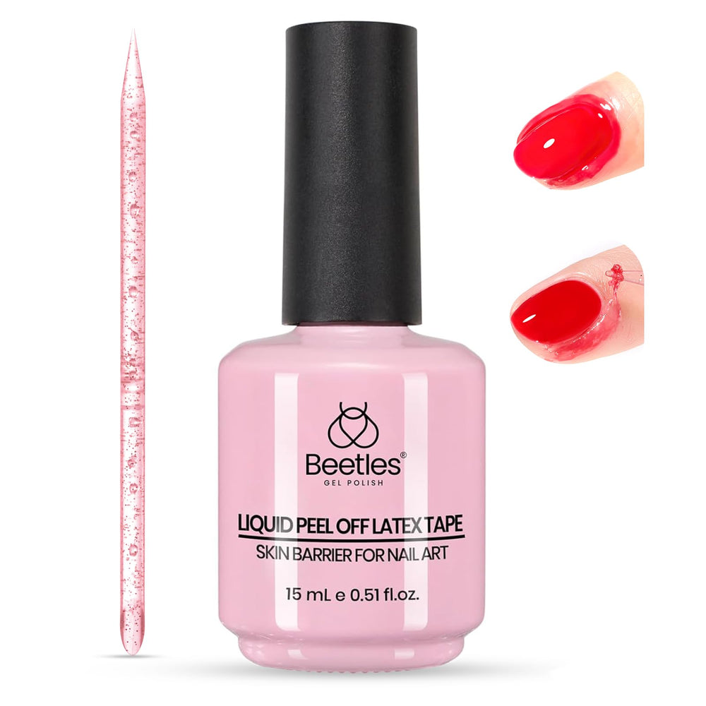 Beetles Liquid Latex bottle-guard protects cuticles during polish.