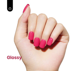 Beetles gel rosa neón para manicura duradera y brillante.
