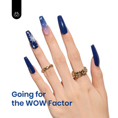 Beetles Midnight Navy Blue swatch shows rich shade for DIY nails