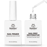 Beetles Nail Dehydrator and Primer acid-free bottles ready for oil-free nail prep.