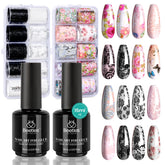 Beetles Nail Foil Glue Gel duo 15ml bottles for at‑home foil transfer