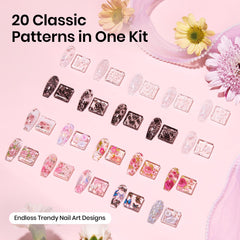 Beetles Lace Flower Butterfly stickers for easy, stylish nail art