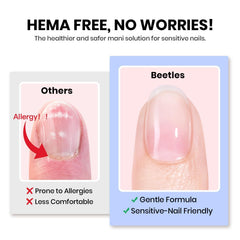 Beetles Pegamento de uñas ofrece fijación fuerte con control.