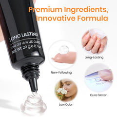 Beetles Nail Glue Gel crystal-clear formula preserves natural nails