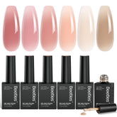 Beetles Nude Gel Nail Set on display in a box for easy gifting.