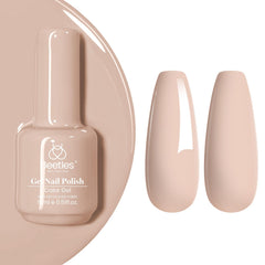 Beetles Nude Gel Polish Hazelnut Milk bottle shows creamy nude shade for natural nails