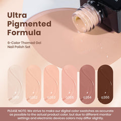 Beetles Nude Gel Polish – tono chocolate (tono-piel-chocolate) para contraste suave.
