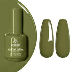 Beetles Olive Green gel nail polish bottle for DIY manicures and long-lasting color