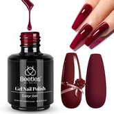 Beetles Oxblood Red gel polish bottle showing deep fall color for nails
