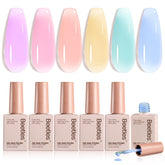 Beetles Pastel Gel: kit de esmalte para manicura suave y versátil.