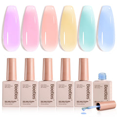 Beetles Pastel Gel: kit de esmalte para manicura suave y versátil.