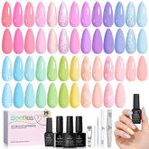 Beetles Set de Esmalte Gel Pastel, 25 colores para uñas vibrantes y duraderas.