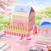 Beetles Pastel Teatime 81pcs gel nail kit for DIY salon-quality manicures at home.