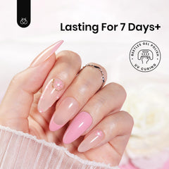 Beetles Peel-Off Gel Base Coat: duración de 7–10 días y fácil removido.