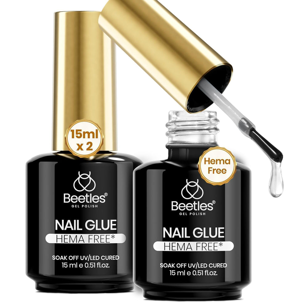 Beetles pegamento gel para uñas, bote de 15 ml, alta adherencia para uñas acrílicas.