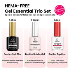 Beetles pegamento uñas 15 ml con agarre fuerte para uñas postizas duraderas