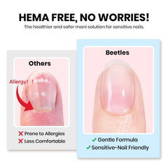 Beetles pegamento para uñas claras, extensión UV, uso limpio y preciso.