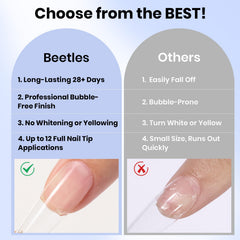 Beetles pegamento uñas olor bajo para uso cómodo en salón o casa.