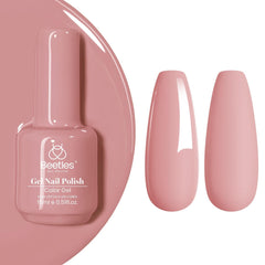 Beetles pink gel polish dusty mauve bottle for long-lasting color.
