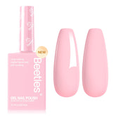 Beetles Pink Gel Polish Fairy Floss bottle showing the pastel shade