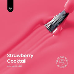 Beetles Strawberry Cocktail gel polish swatch shows smooth, glossy finish.