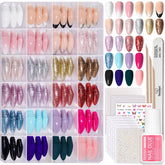Beetles press-on nails kit with 720 pieces in 24 colors for easy at-home manicures