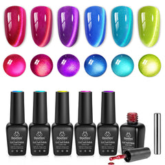 Beetles Fairy Prism Ojo de Gato Rojo, brillo intenso para manicura llamativa